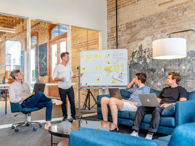 People discussing priorities during a digital strategy workshop